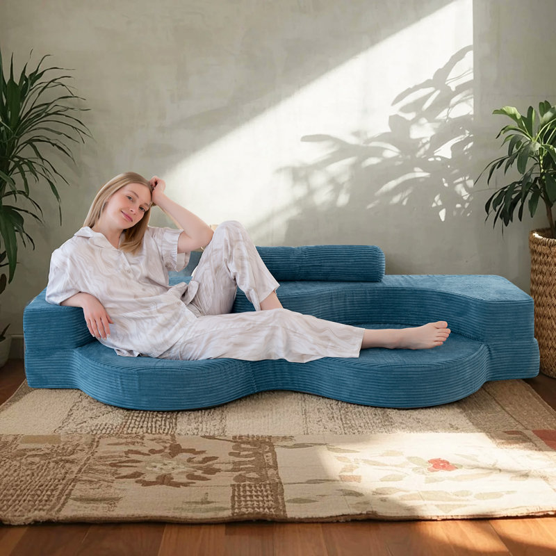 Canapé-lit, bleu