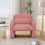 Élégant et minimaliste fauteuil en molleton simple avec accoudoirs et coussin, fauteuil-104579962