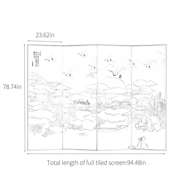Landscape Bird Screen, 78.74" H x 94.48" W x 1.37" D