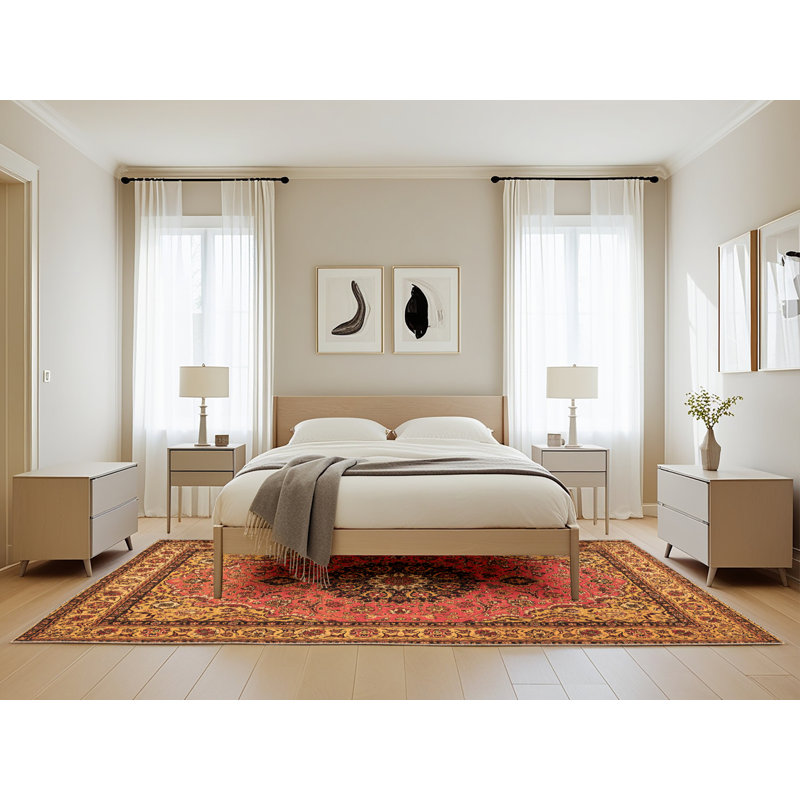 Nealla Performance Floral Indoor Rug, Rectangle 5' x 8'
