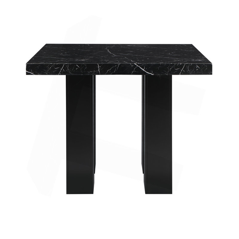 Table de bar noire MIKHA, Noir