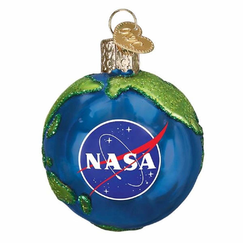 Ornement figurine suspendu à la terre nasa, Bleu