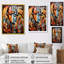 Art contemporain africain, collage de masques abstraits-603908176-603908190