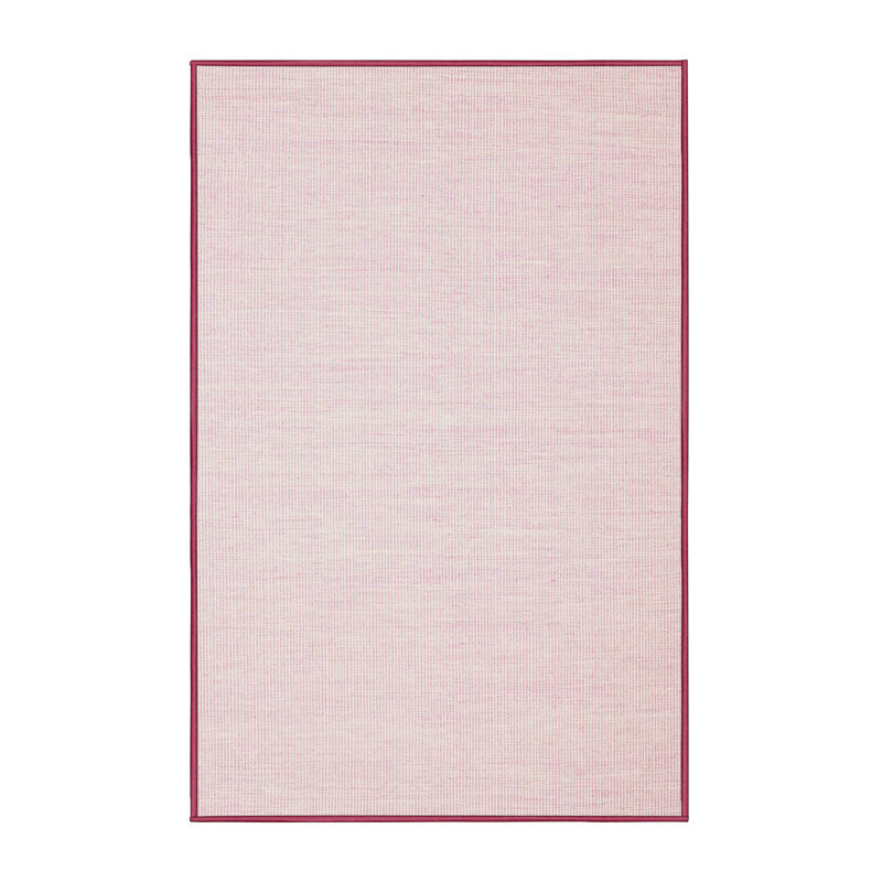 Tapis de zone rose contemporaine, Rectangle 7 pi x 9 pi