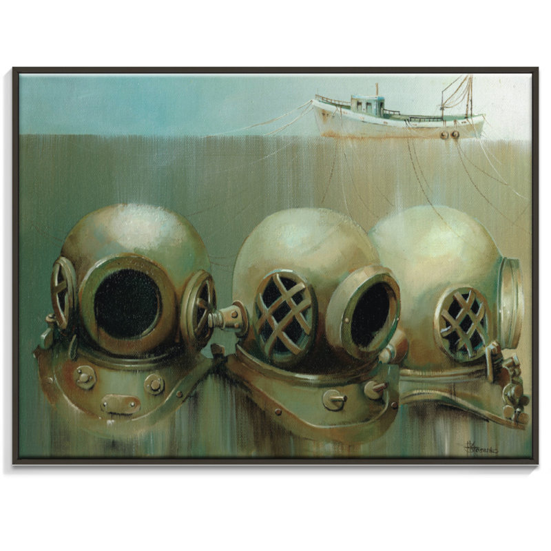What Lays Beneath-2 by Olena Kosenko - Print on Canvas, 76cm H x 102cm W, Black