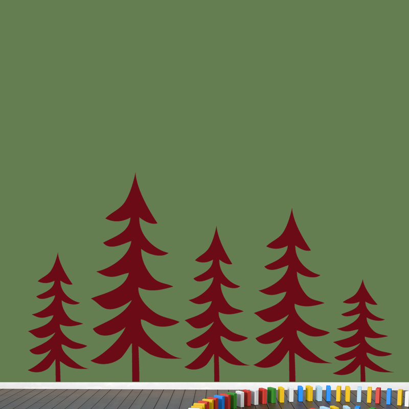 Décalcomanie murale arbres pin, Canneberge