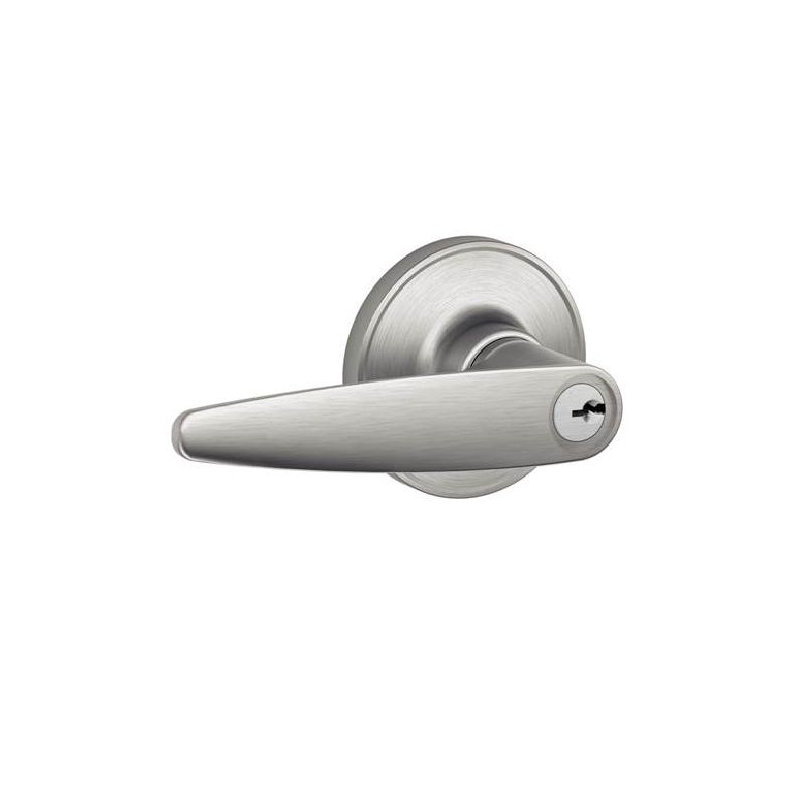 Dover Lever Keyed Entry Lock, Satin Nickel