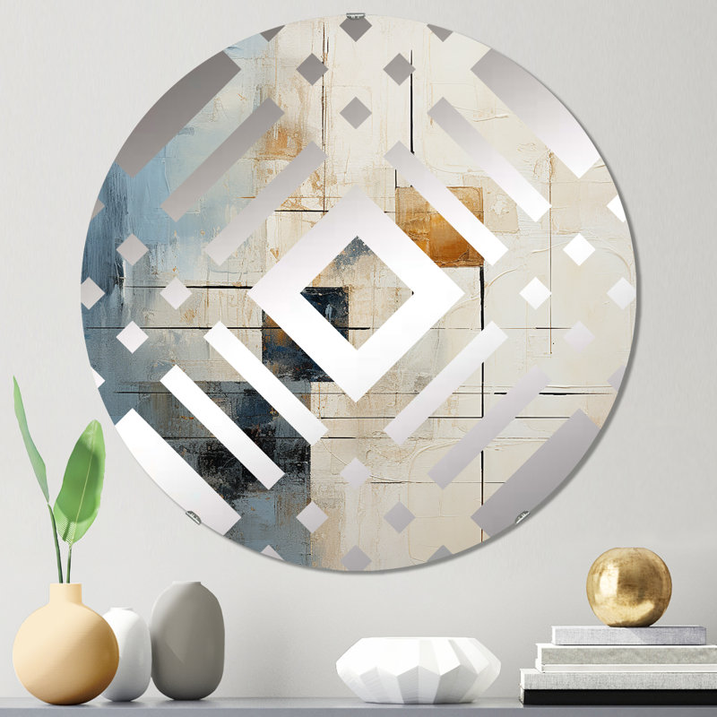 Certie - Miroir décoratif diamant, 31,4 po x 31,4 po