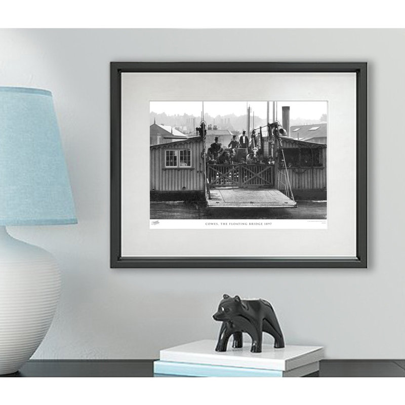Cowes, The Floating Bridge 1897 - Single Picture Frame Print, 40cm H x 50cm W x 2.3cm D