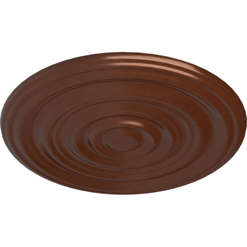 Endurathane Carton Smooth Ceiling Medallion, 29 1/8"OD x 1 1/2"P (Fits Canopies up to 9 1/8"), Hand-Painted Copper Penny Finish