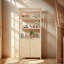 Oak 2-Door 6-Shelf Display Cabinet-1500462058
