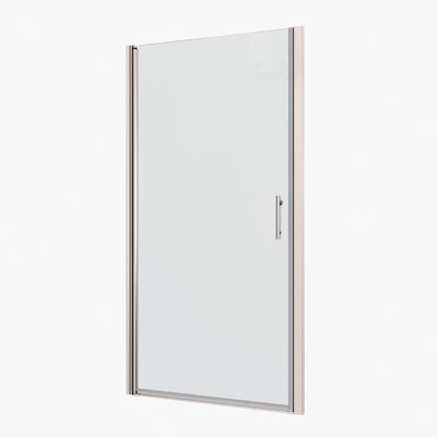 34'' - 35'' 3/8W x 72'' H Door Semi-Frameless Shower Door with 1/4"" Tempered Glass -  House Of Brands, R3472ShowD-CH