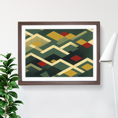 Abstract Mountain Art - Framed Print