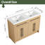 Meuble-lavabo double 48 po avec plateau en résine