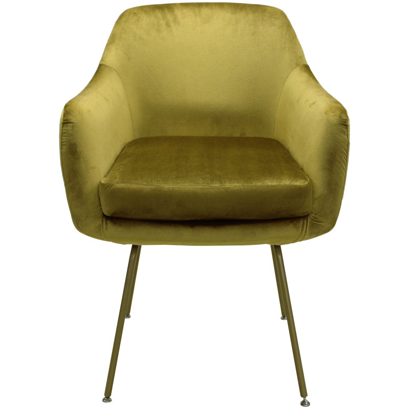 Kaif 21'' H Upholstered Armchair, Gold, Gold