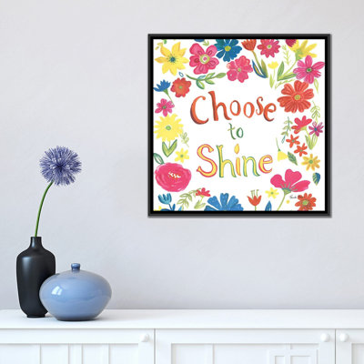 « floral quote iv », art textuel sur toile
