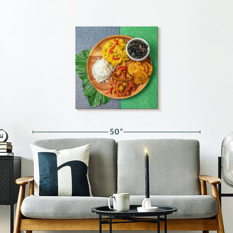 Yarlin Plate Of Cuban Food, 24" H x 24" W