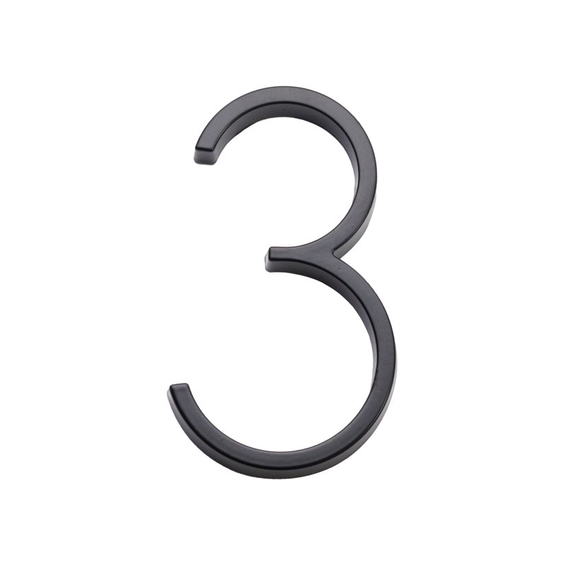 Floating House Number 5 ", no. 3, noir mat, 3, Noir