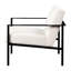 Fauteuil d'appoint en métal blanc Millie