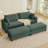 Latitude Run® Oversized Two-piece Sectional Sofa, 85.83 Inch L-shaped Corduroy Modular Sofa With Chaise For Living Room-6692550