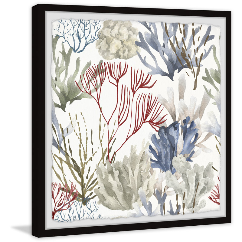 Underwater Meadows - Single Picture Frame Print, 30cm H x 30cm W x 3.81cm D