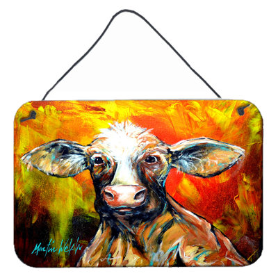 Décoration murale joyeuse vache