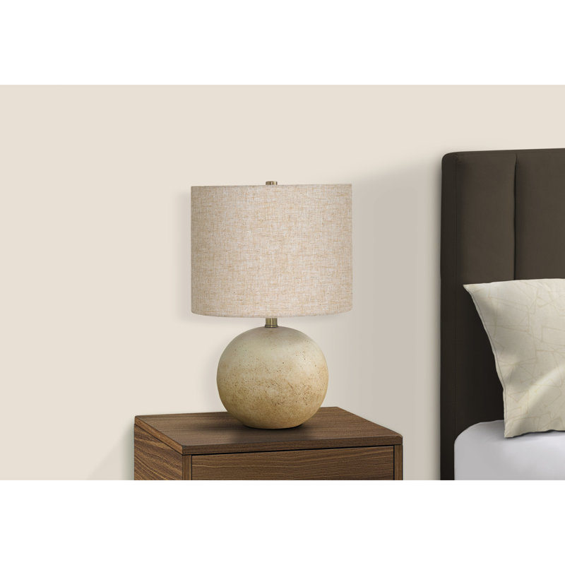 Lighting, H 20 ", lampe de table, contemporaine, Beige, Beige