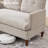 Tufted Chenille Upholstered Square Arm  Loveseat-930641479