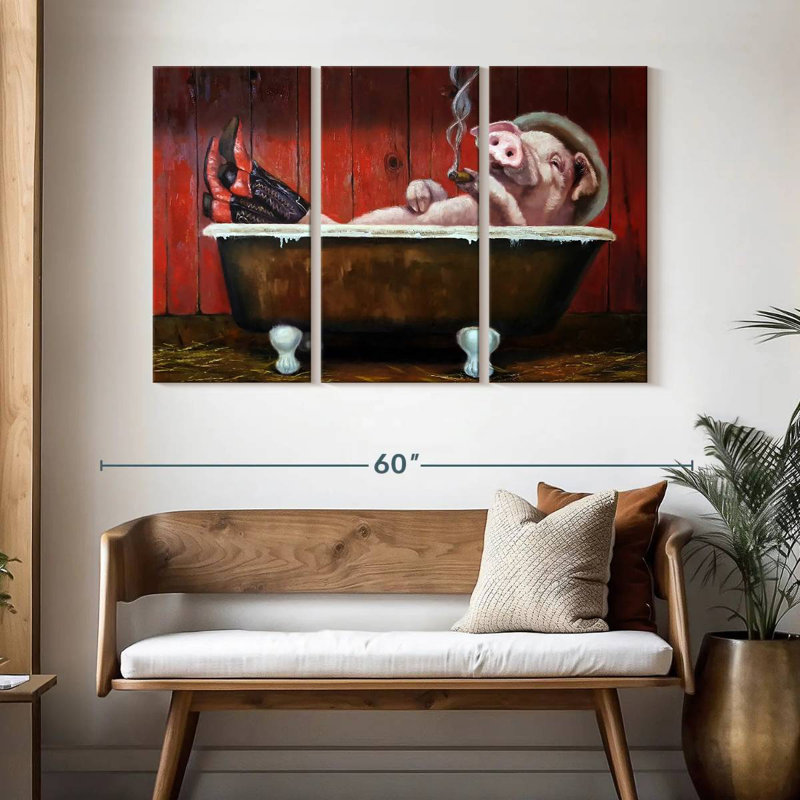 Brampt Hog Heaven, 32" H x 50" W