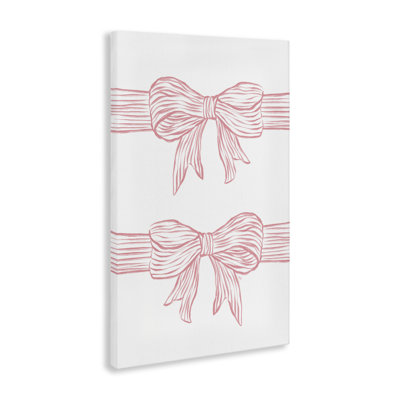 Arcs roses sur toile blanche, design par Martina Pavlova