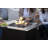 Endless Summer, 30" Square LP Gas Outdoor Fire Pit with Modern Steel Mantel