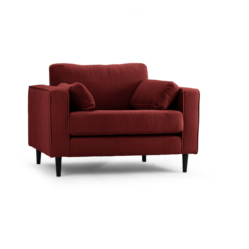 Millerville 2 Seater Velvet Sofa, Burgundy