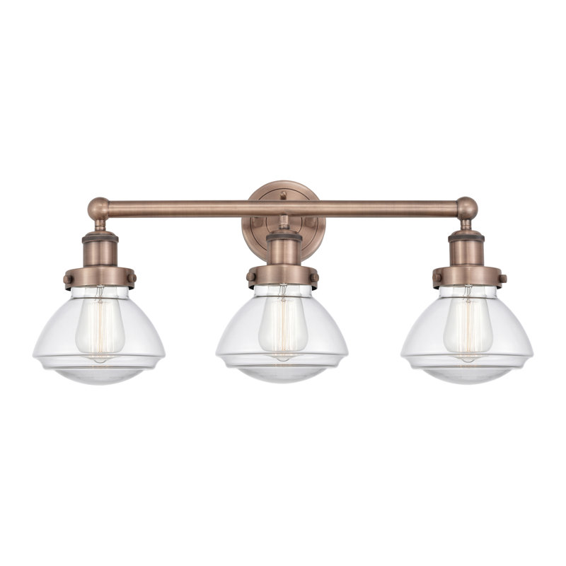 Almarosa 3 - Light Dimmable Vanity Light, Clear, Antique Copper