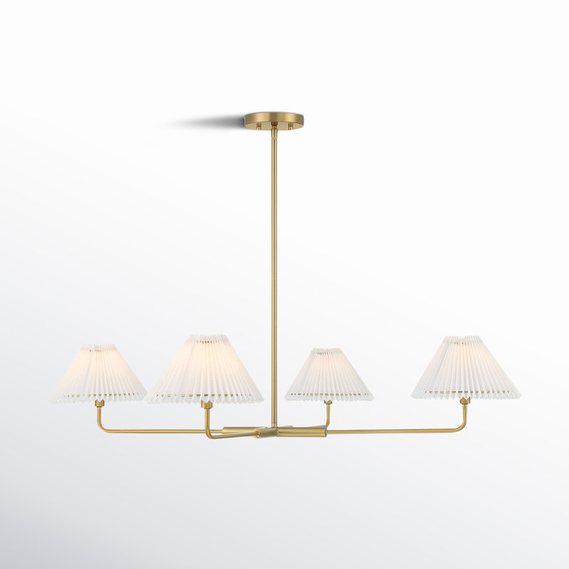 Pearson 4-Light Chandelier, Laiton naturel