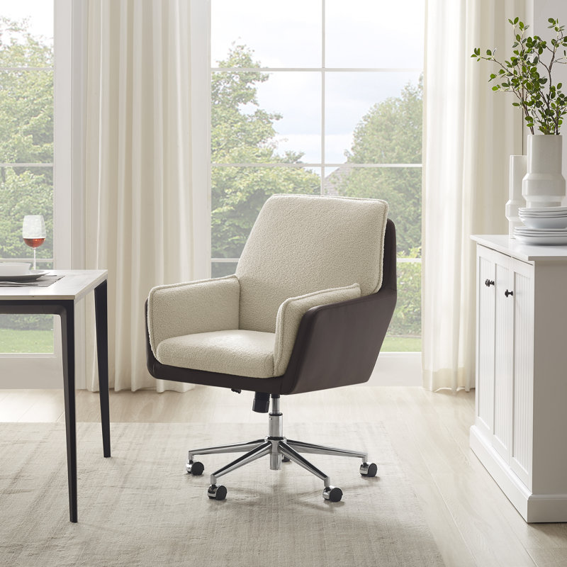 Anjanetta Task Chair, Brown, White