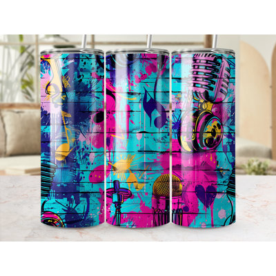 Choose Handmade Tumblers 591ml Vacuum Insulated Stainless Steel (18/8) Travel Tumbler with Straw