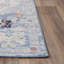 Tapis géométrique rectangulaire bleu en polypropylène tissé à la machine-67509938