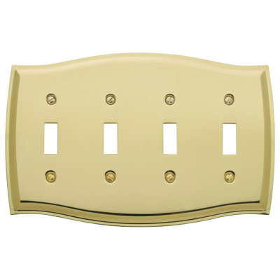 Colonial 4-Gang Toggle Light Switch Wall Plate