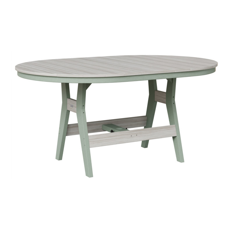 Harbor Outdoor Oval Dining Table, Seafoam, Seashell