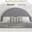 Lit plateforme tapissier Boucle avec tiroirs de rangement et tête de lit ronde, ultra-silencieux-2133306796-2133306792