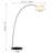 74'' Arc Floor Lamp, Creative Cloud Shaped Lampshade, Adjustable Height