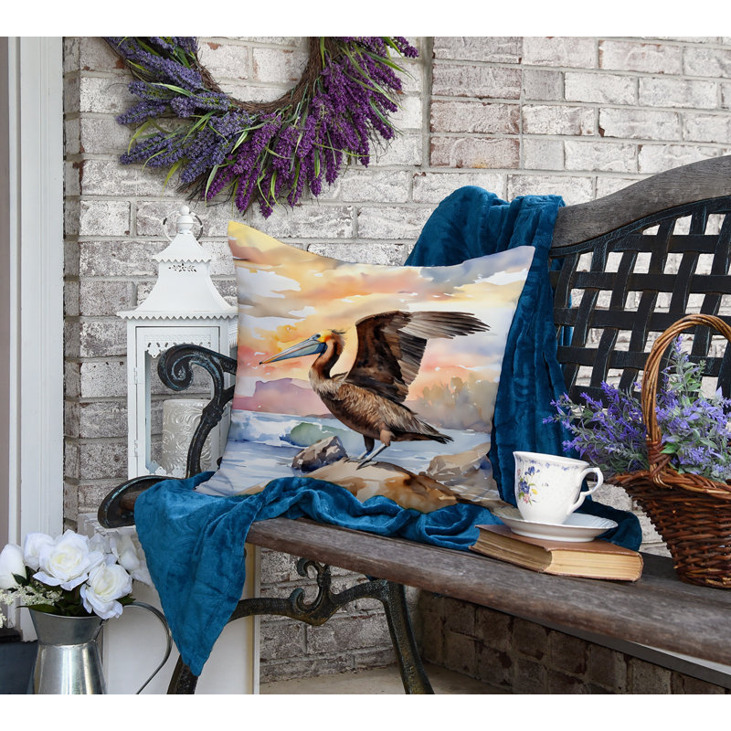 Nautical Outdoor Throw Pillow, 18"H x 18"W