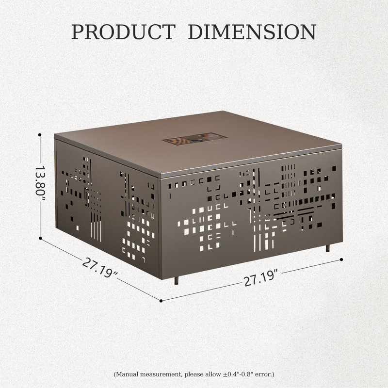 Table basse d'extérieur 27,17 po Modern, Gris