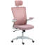 Chaise de bureau ergonomique, chaise de bureau avec appui-tête réglable, gris-1934782401