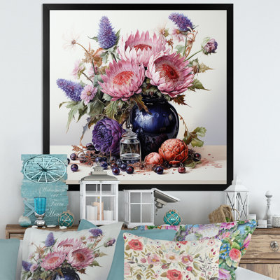 Nature morte bouquet de chardon - impression