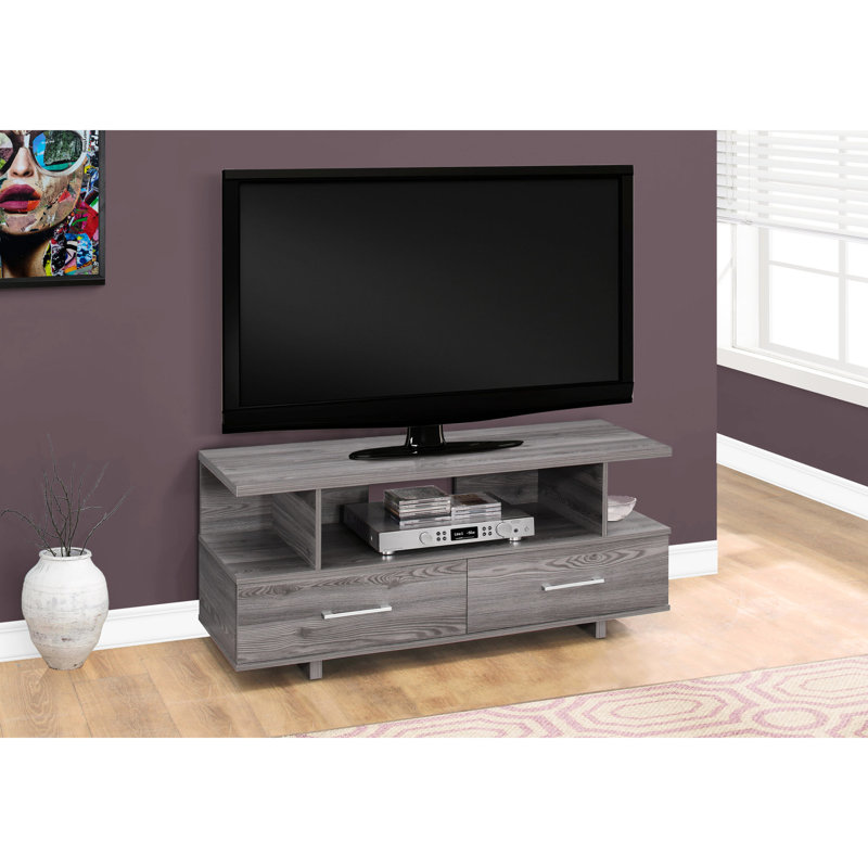 Meuble audio-vidéo avec meuble télé 48 pouces, gris