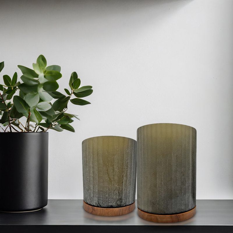Vase de table en verre fabriqué à la main Nestore