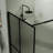 Walk-In Frost Tempered Glass Door 34" X 72" - Black Paint Aluminum Frame Screen Frosted Shower , Sleeve