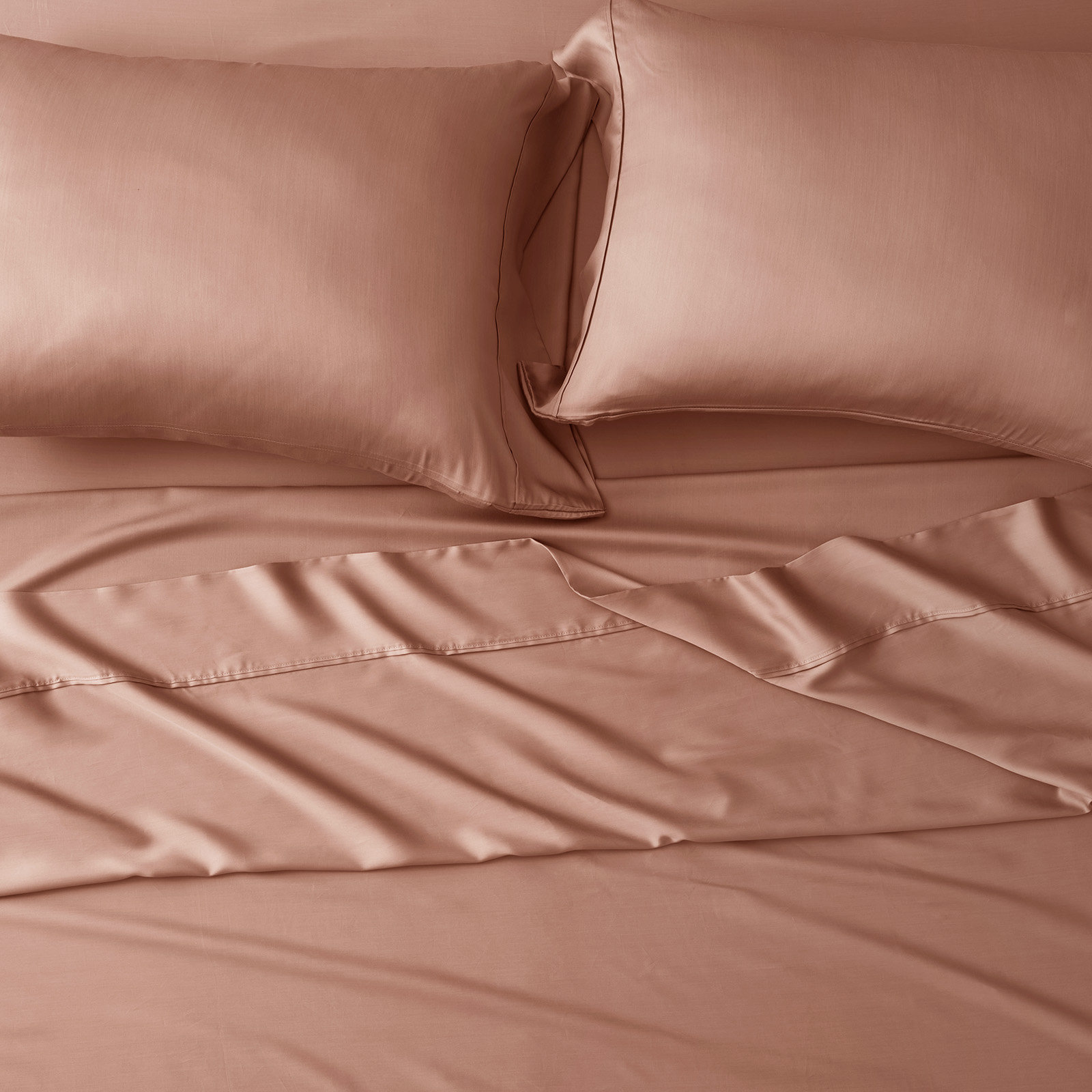 Tencel Sheet Set, Light Gray, King Sheet Set + 1 Fitted Sheet + 2  Pillowcases