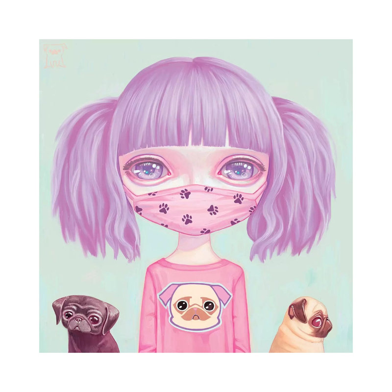 Pug Life by Melanie Schultz - Wrapped Canvas Gallery-Wrapped Canvas Giclée, 30.48 cm H x 30.48 cm W